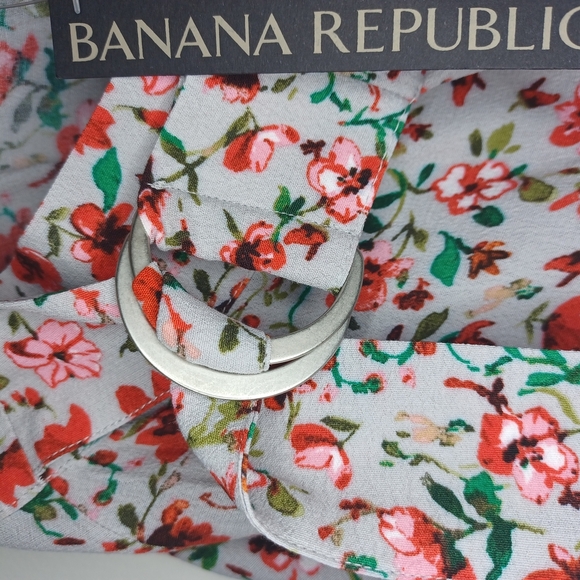 Banana Republic Red and Pink Smocked Pencil Maxi Skirt - Picture 6 of 10